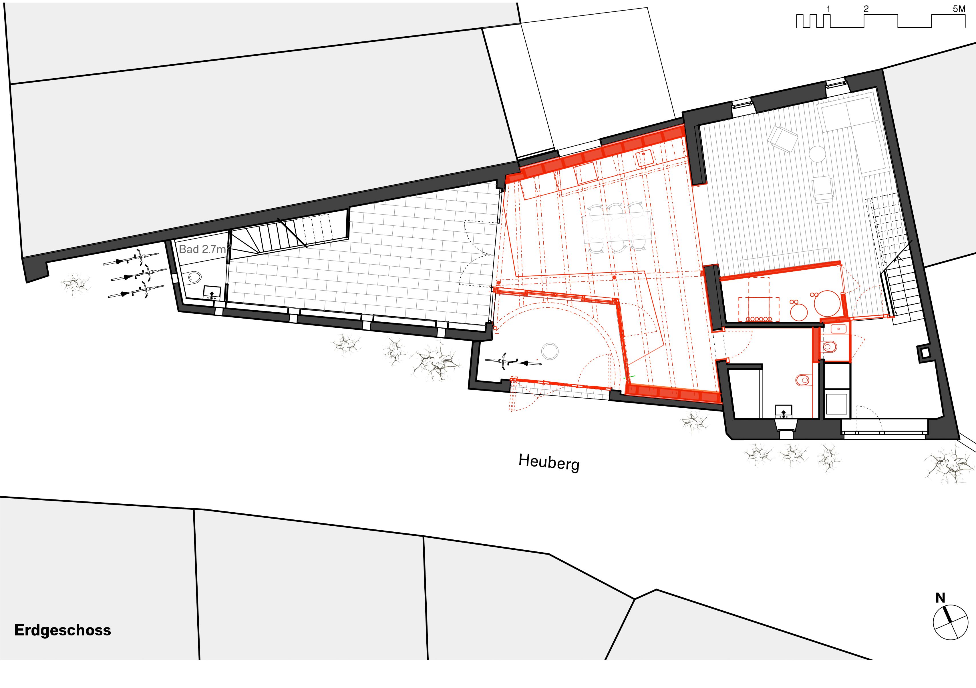 Projektfotografie Mehrgenerationenhaus mit Hofrauverbindung _ am Heuberg in Basel