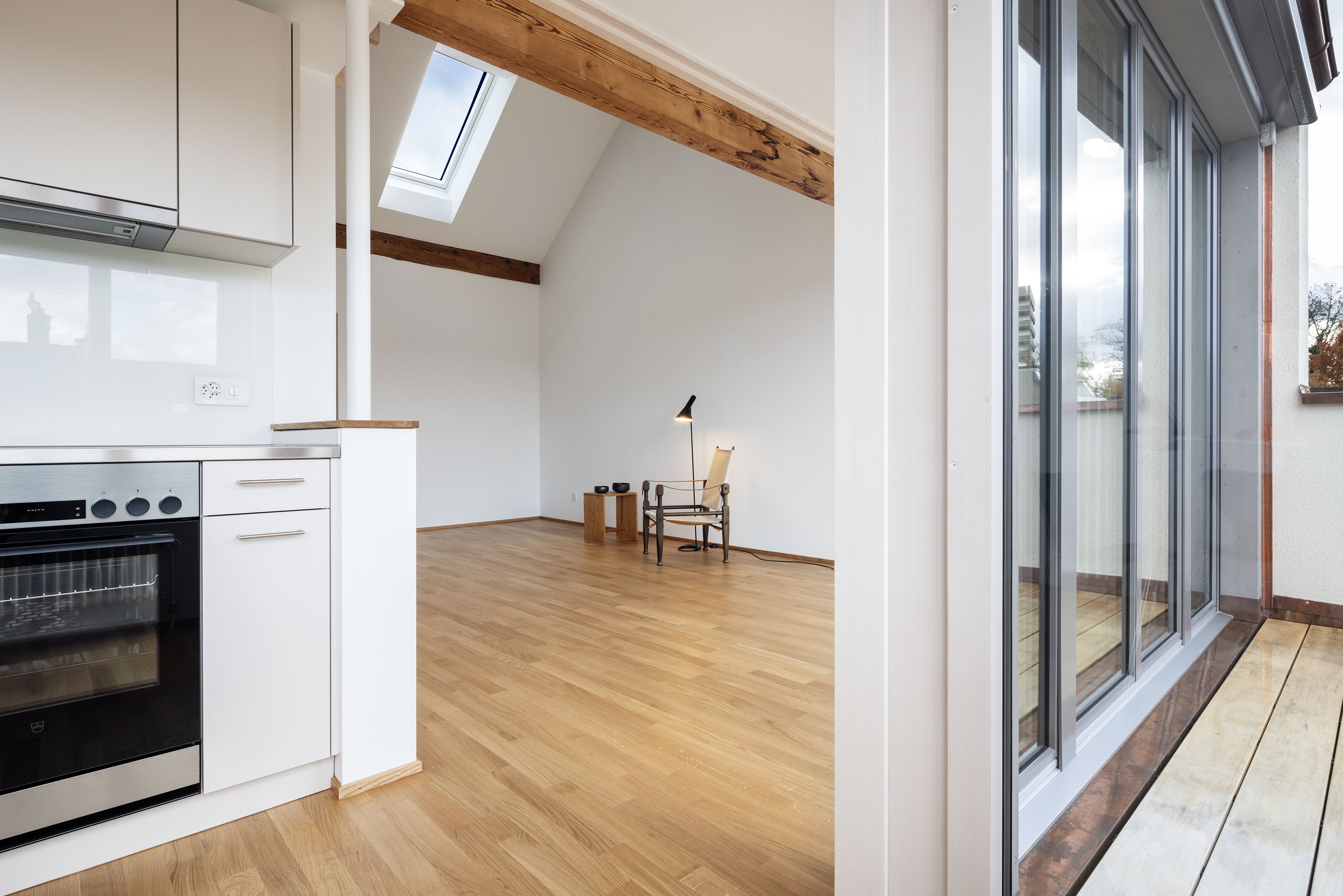 Projektfotografie Sanierung mit Wohnschutzauflagen und Dachausbau _ Basel Breite