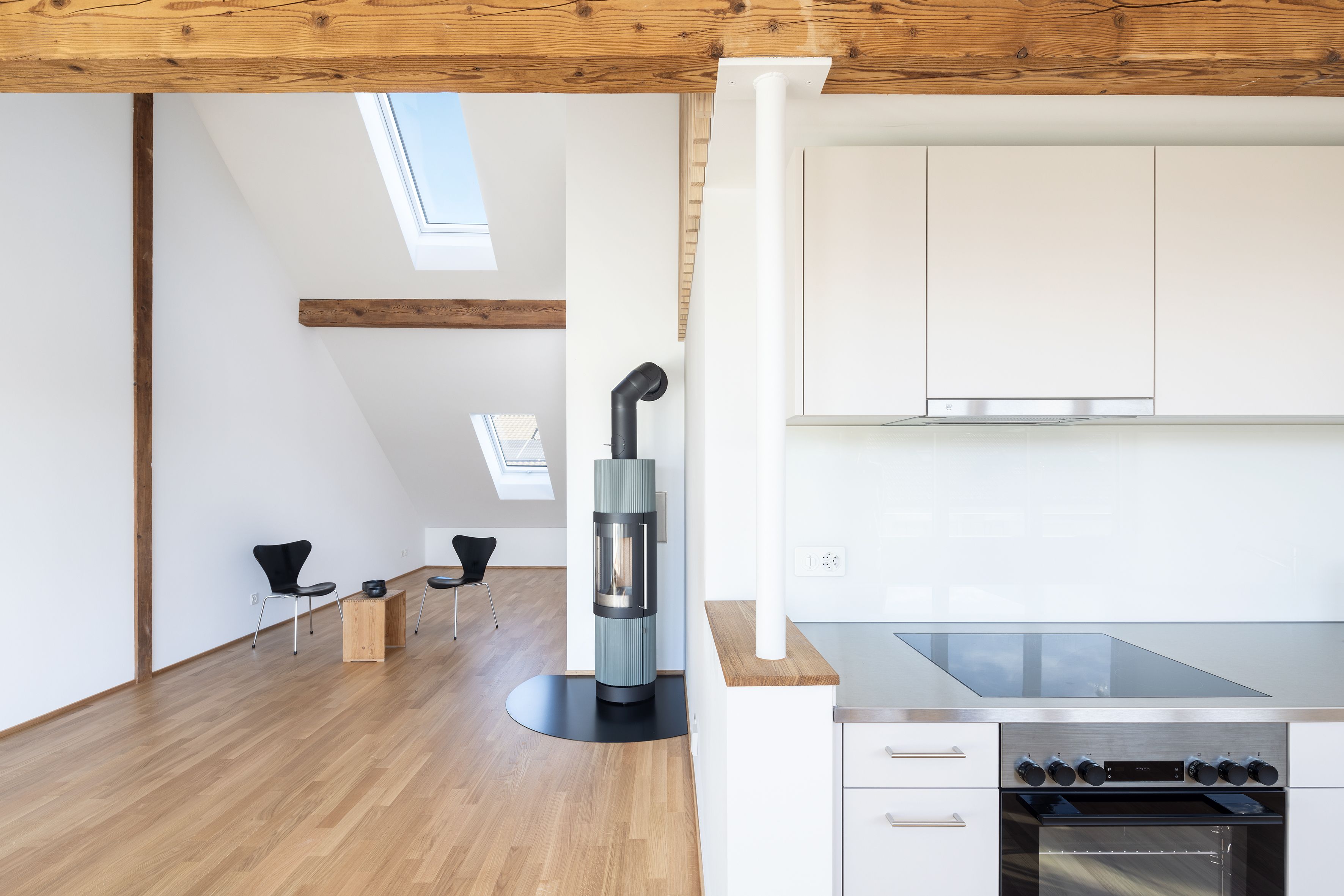 Projektfotografie Sanierung mit Wohnschutzauflagen und Dachausbau _ Basel Breite